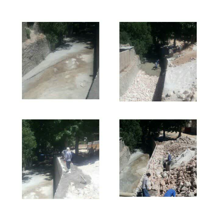 اجرای عملیات احداث دیوار ساحلی و کف سازی رودخانه اصلی شهر اردکان  توسط شهرداری اردکان