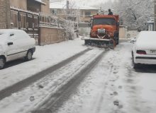 عملیات برف روبی و ماسه پاشی معابر شهری