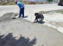 لکه گیری سطح کوچه و معابر در شهرک شهید قاضی