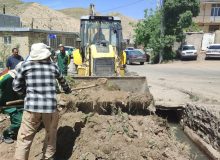 جمع آوری پسماند حاصل از لایروبی جدول آب کشاورزی