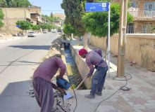 اجرای طرح دال گذاری جدول آب خیابان شهید ثمرمند