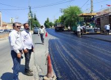 اجرای فاز اول عملیات روکش آسفالت بلوار پاسداران