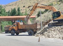 تعریض جاده چله گاه از سمت ورودی تفرجگاه