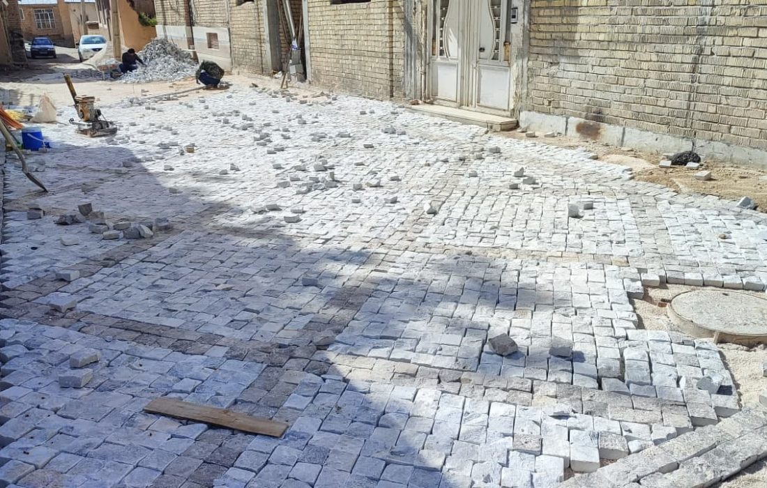 سنگ فرش کوچه های محله پساس