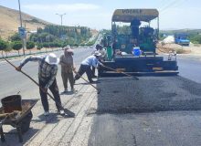 آسفالت حاشیه بلوار شهید سلیمانی