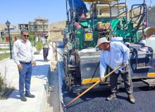 آسفالت کوچه زورخانه ورزشی و خیابان شانزده متری در چهارده هکتاری شهرک شهید قاضی