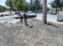 آماده سازی پیاده روجهت موزاییک فرش