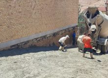 اجرای عملیات بتون ریزی در کمربندی شمال