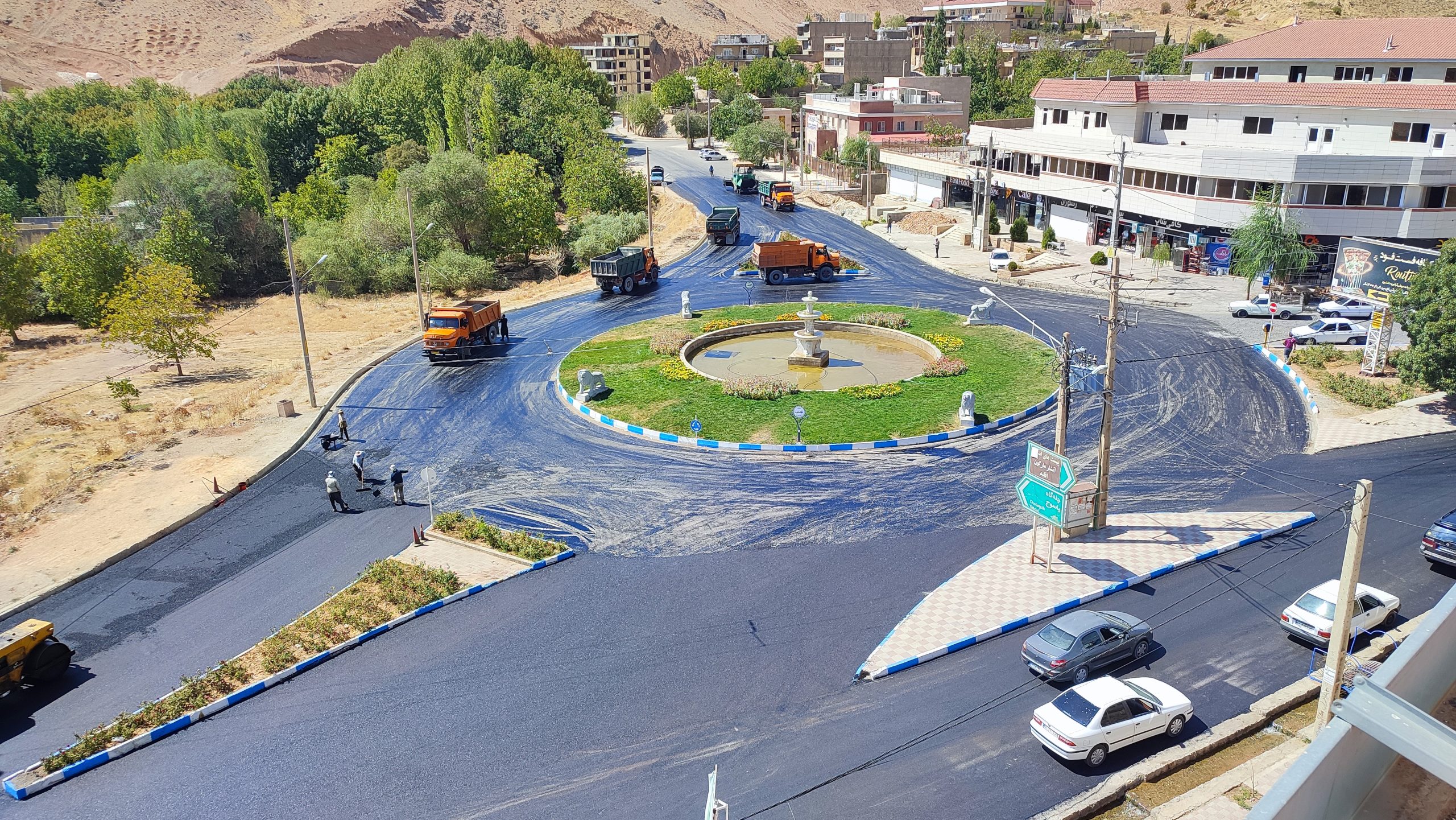 روکش آسفالت میدان قدس