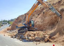 عملیات اجرایی دیوارحائل خیابان شهید خواست خدایی