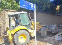 آماده سازی کوچه شهید فرهادی برای سنگ فرش