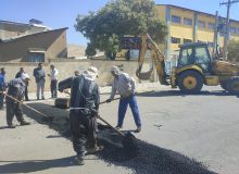 نصب سرعت گیرآسفالتی در شهرک شهدا