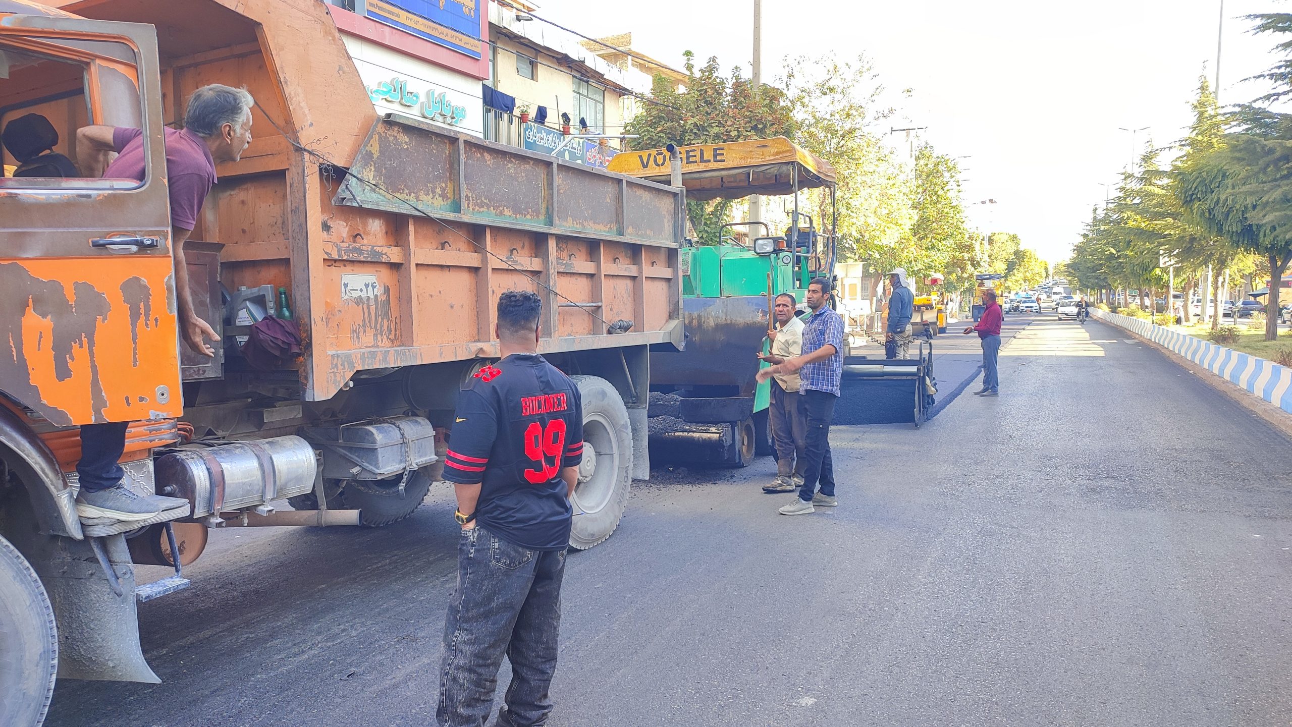 روکش آسفالت بلوار جهاد