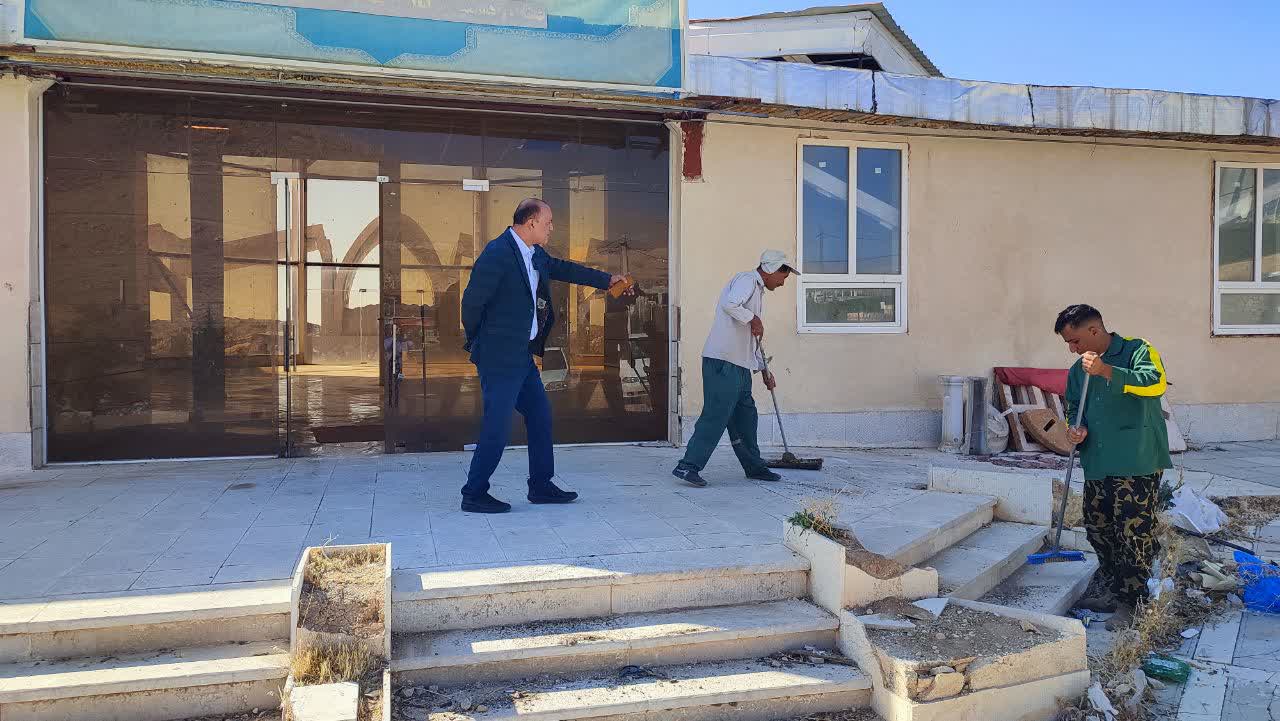 آماده سازی محل اسکان اضطراری در شهر اردکان