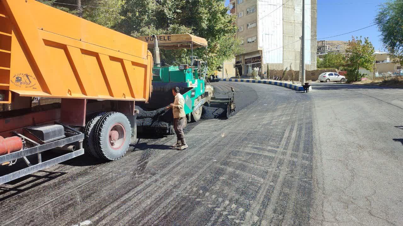 روکش آسفالت خیابان شهید مظفری