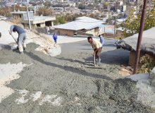 عملیات بتون ریزی کوچه شهید عباسی