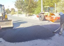 نصب سرعت گیرآسفالتی در خیابان سلامت