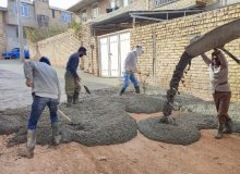 عملیات بتون ریزی چهار کوچه در شهرک شهدا