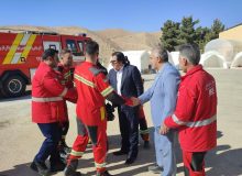 حضورشهردار و نیروهای آتش نشانی شهرداری اردکان دربرگزاری مانور زلزله
