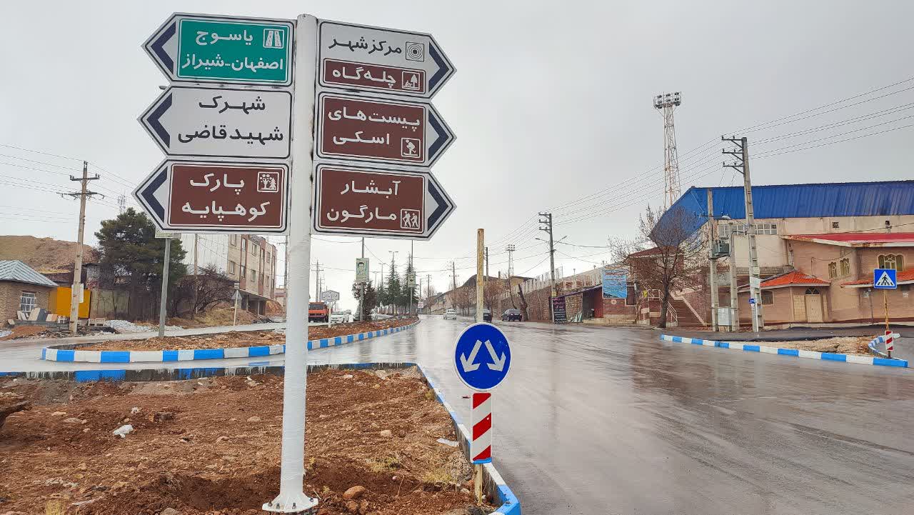 نصب تابلو ی راهنمای مسیر