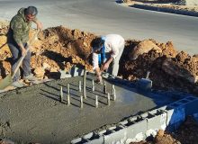 احداث فونداسیون پایه پرچم مرتفع