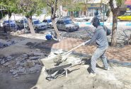 موزائیک فرش پیاده رو خیابان شهید مظفری